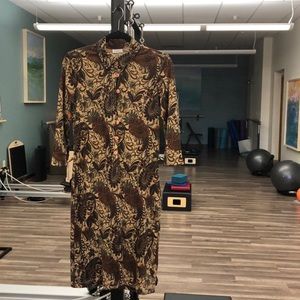Vintage paisley print Charlotte Russe shirt dress